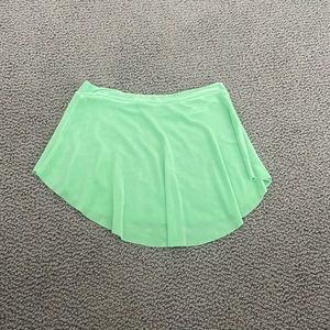 sea foam bullet pointe skirt